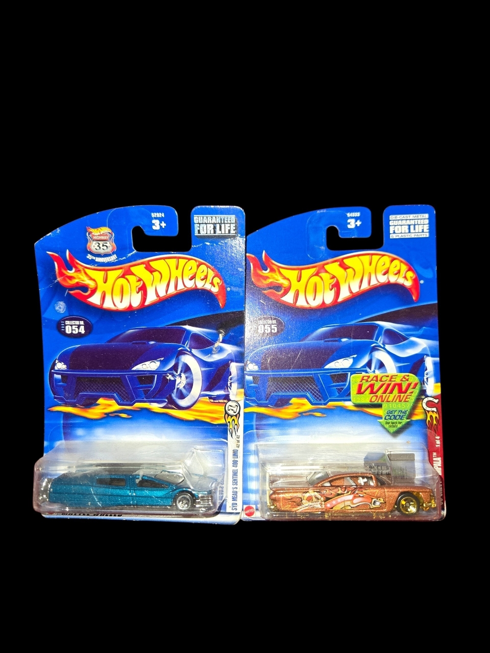 Hot Wheels '59 Chevy Impala, SYD Meads Sentinel 400 Limo both year 2002 Edition.